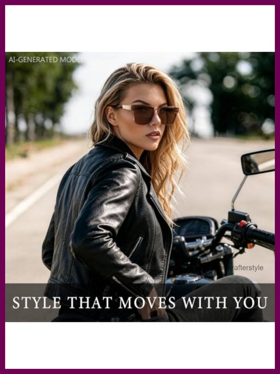 Square Sunglasses Polarized UV400 for Men Women Flame Detail Driving main image 5